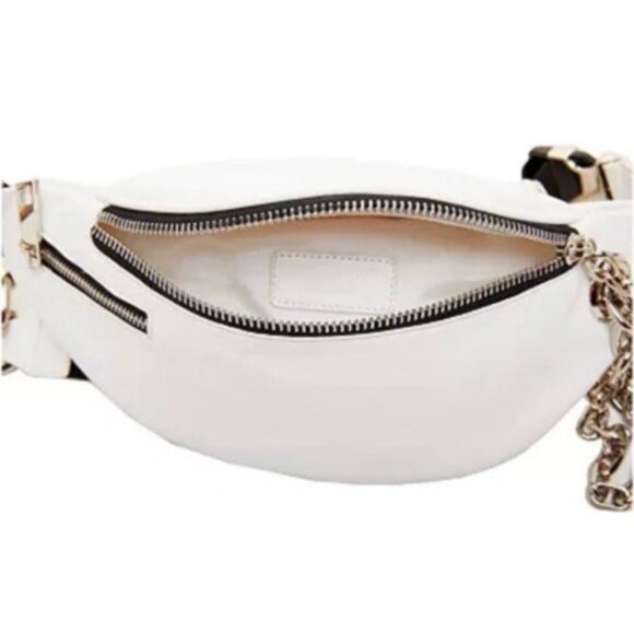 Like Dreams Multi Pocket Chain Fanny Pack White Medium New With Imperfections - Picture 2 of 9